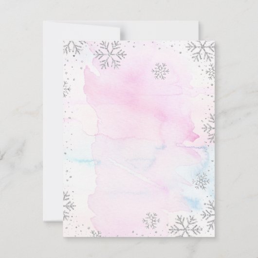 Carte De Correspondance Hiver ONEderland Silver Snowflake Time Capsule (Dos)