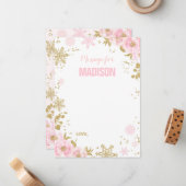 Carte De Correspondance Hiver ONEderland Time Capsule Note Card Guestbook (Devant/Arrière en situation)