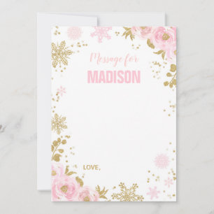 Carte De Correspondance Hiver ONEderland Time Capsule Note Card Guestbook