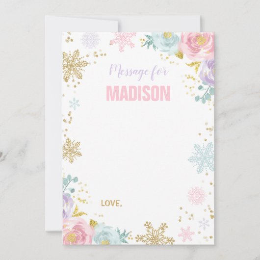 Carte De Correspondance Hiver ONEderland Time Capsule Note Card Guestbook (Devant)