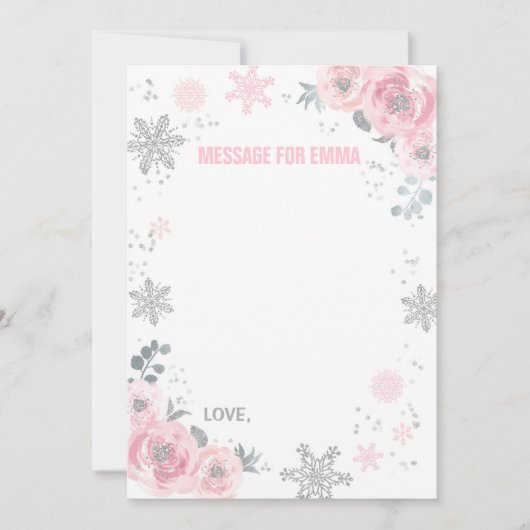 Carte De Correspondance Hiver ONEderland Time Capsule Note Card Guestbook (Devant)
