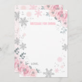 Carte De Correspondance Hiver ONEderland Time Capsule Note Card Guestbook (Devant / Derrière)