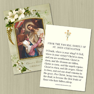 Carte De Correspondance Homélie pascale de Pâques Prière St Jean Chrysosto