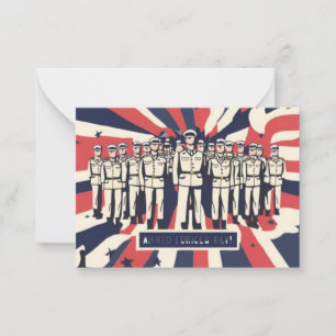 Carte De Correspondance "Hommage au service : Joyeuse Journée des Forces A