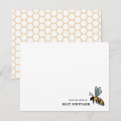 Carte De Correspondance Honey Bee Honeycomb Du bureau de (Devant / Derrière)