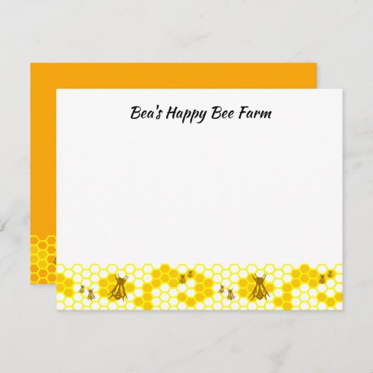 Carte De Correspondance Honey Bee Honeypeb modifiable (Devant / Derrière)