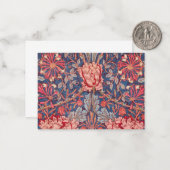 Carte De Correspondance Honeysuckle, Wallpaper de William Morris (Devant/Arrière en situation)