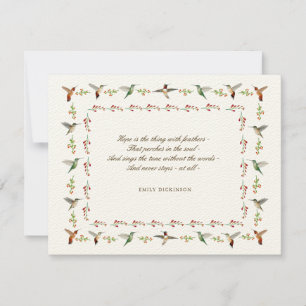 Carte De Correspondance Hope Emily Dickinson