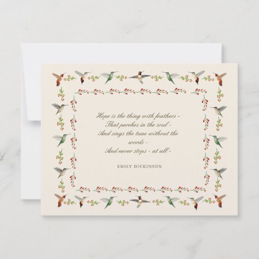 Carte De Correspondance Hope Emily Dickinson (Devant)