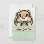 Carte De Correspondance Hoppy Easter Son Bunny Head (Devant)