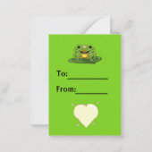 Carte De Correspondance Hoppy Valentine's Day Enfants Valentine's Day (Dos)