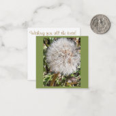 Carte De Correspondance horloge Dandelion (Devant/Arrière en situation)