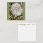 Carte De Correspondance horloge Dandelion (Devant / Derrière)