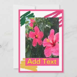 Carte De Correspondance Hot Pink Hibiscus
