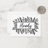 Carte De Correspondance Howdy Peint à la main (Devant/Arrière en situation)