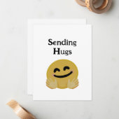 Carte De Correspondance "Hug Emoji" (Devant/Arrière en situation)