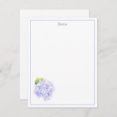 Carte De Correspondance Hydrangea Aquarelle Vignette (Devant / Derrière)