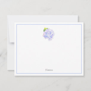 Carte De Correspondance Hydrangea Aquarelle Vignette