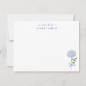 Carte De Correspondance Hydrangea Bleu Personnalisé Bleu (Devant)