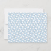 Carte De Correspondance Hydrangea Chintz Bleu et Blanc Merci à Plat (Dos)