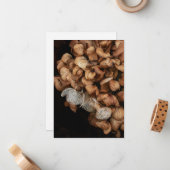 Carte De Correspondance Hydrangea défraîchi (Devant/Arrière en situation)