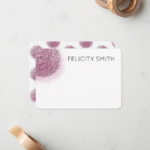 Carte De Correspondance Hydrangea Élégante papeterie personnalisée rose (Devant/Arrière en situation)