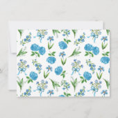 Carte De Correspondance Hydrangea Florale Aquarelle  (Dos)
