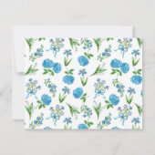 Carte De Correspondance Hydrangea Florale Aquarelle  (Dos)