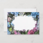 Carte De Correspondance Hydrangea Flowers Mariage Flat Merci Notes (Dos)