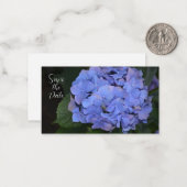 Carte De Correspondance Hydrangea macrophylla violette rustique (Devant/Arrière en situation)