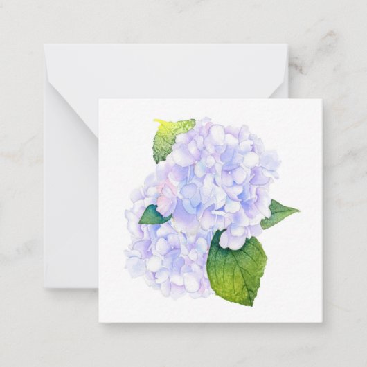 Carte De Correspondance Hydrangée aquarelle (Devant)