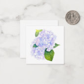 Carte De Correspondance Hydrangée aquarelle (Devant/Arrière en situation)