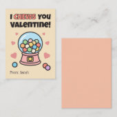 Carte De Correspondance I CHEWS You Gumball Kids Valentine's (Devant / Derrière)