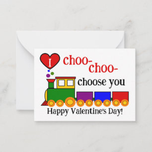 Carte De Correspondance I Choo Choo Choisissez Vous Valentine's Day Cours 