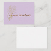 Carte De Correspondance I Choose Love and Peace Positive Affirmation (Devant / Derrière)