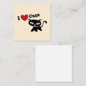 Carte De Correspondance I Love Cat (Devant / Derrière)