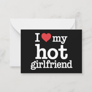 Carte De Correspondance I Love My Hot Girlfriend Valentine's Day Gf Cadeau