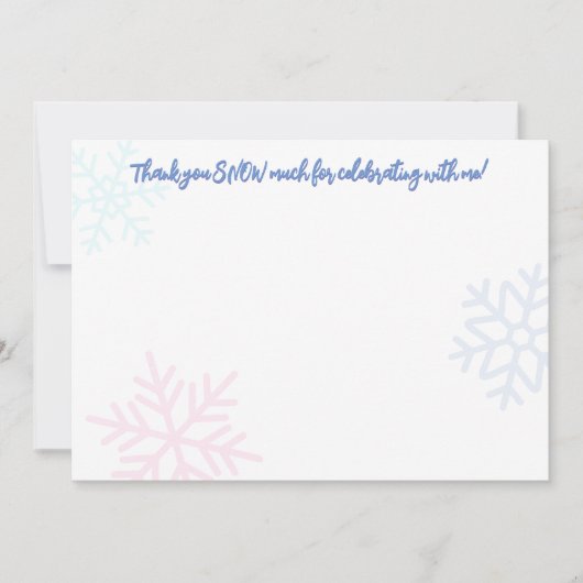 Carte De Correspondance Ice Princess 4e anniversaire Merci Note (Devant)