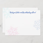 Carte De Correspondance Ice Princess 4e anniversaire Merci Note (Devant / Derrière)