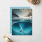 Carte De Correspondance Icy Mountain View (Devant/Arrière en situation)