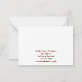 Carte De Correspondance Il est temps de normaliser la thérapie (Dos)