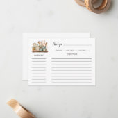 Carte De Correspondance Illustrated Kitchen Recipe Card Template (Devant/Arrière en situation)