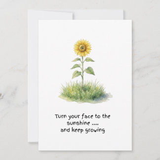 Carte De Correspondance Illustration aquarelle de tournesol