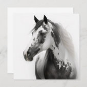 Carte De Correspondance Illustration de cheval (Devant / Derrière)