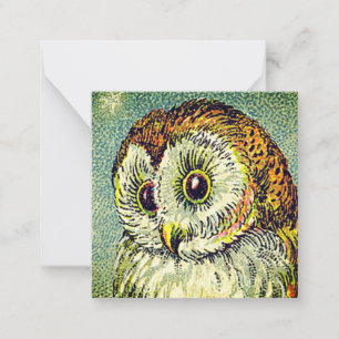 Carte De Correspondance Illustration de chouette vintage