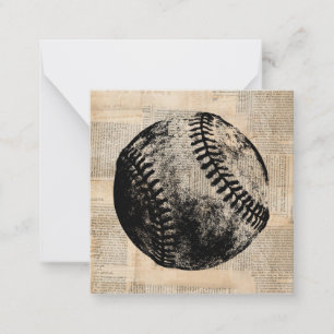 Carte De Correspondance Illustration de l'art du baseball Vintage