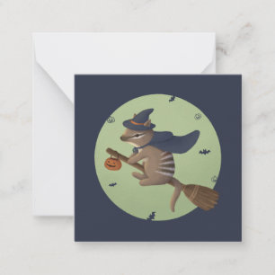 Carte De Correspondance Illustration d'Halloween : Numéro de l'Assistant