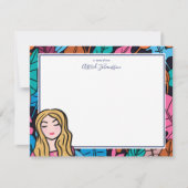 Carte De Correspondance Illustration originale Blonde Lady (Devant)