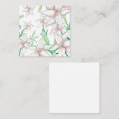 Carte De Correspondance Illustration White Lilies (Devant / Derrière)