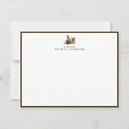 Carte de correspondance illustrée Bouledogue Franç (Devant)